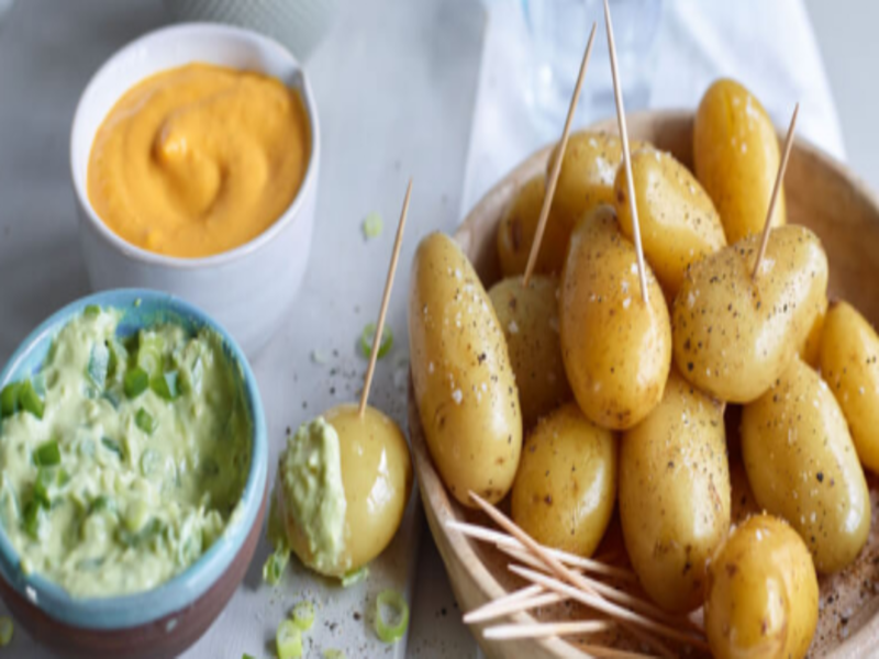 Folienkartoffeln mit zweierlei Dips Rezept von Maibach350 - Alle ...