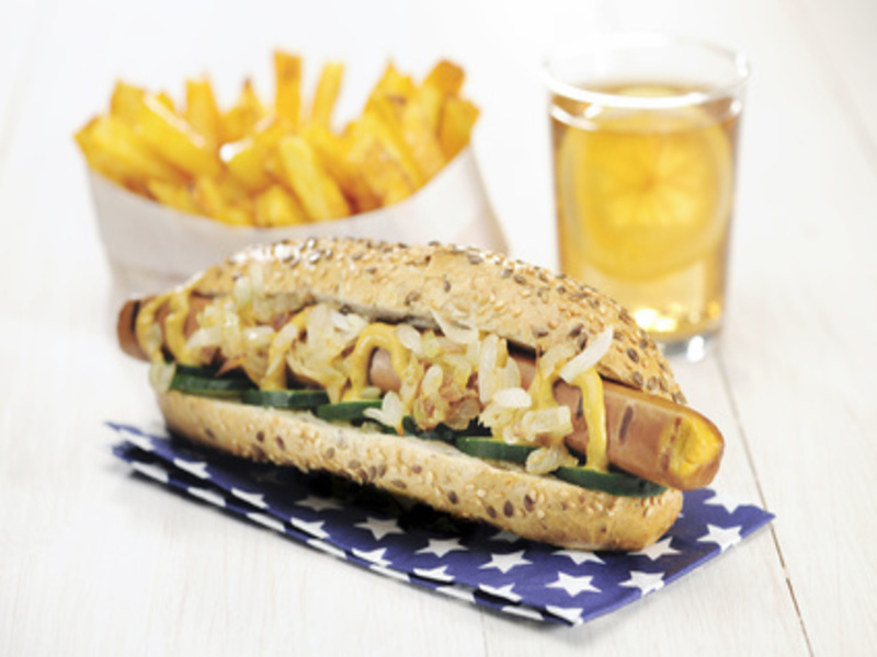 Veganer Hot Dog mit Gurkenrelish - Rezept, Bild von Olaf