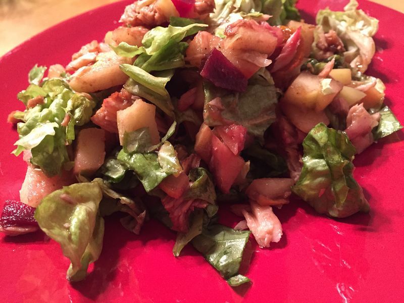 Lach-Apfel-Salat mit Roter Beete - Rezept, Bild von fitnessboy16